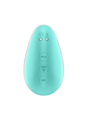 Stimulateur clitoridien par onde de pression sans contact et par vibration USB vert et rose, Pixie Dust Satisfyer - CC597837